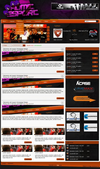 Clandesign schwarz/orange